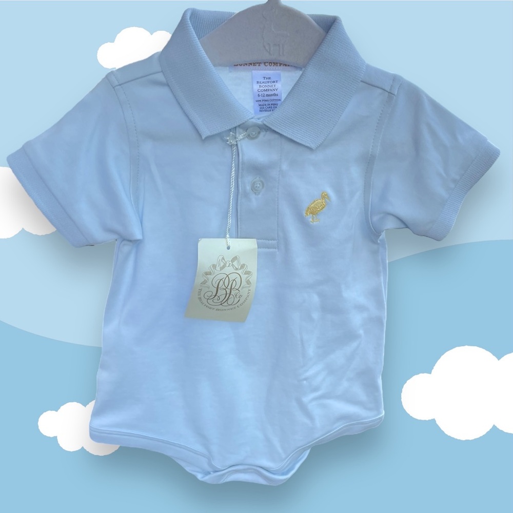Beaufort Bonnet Boys Collared Onesie 6-12Mos